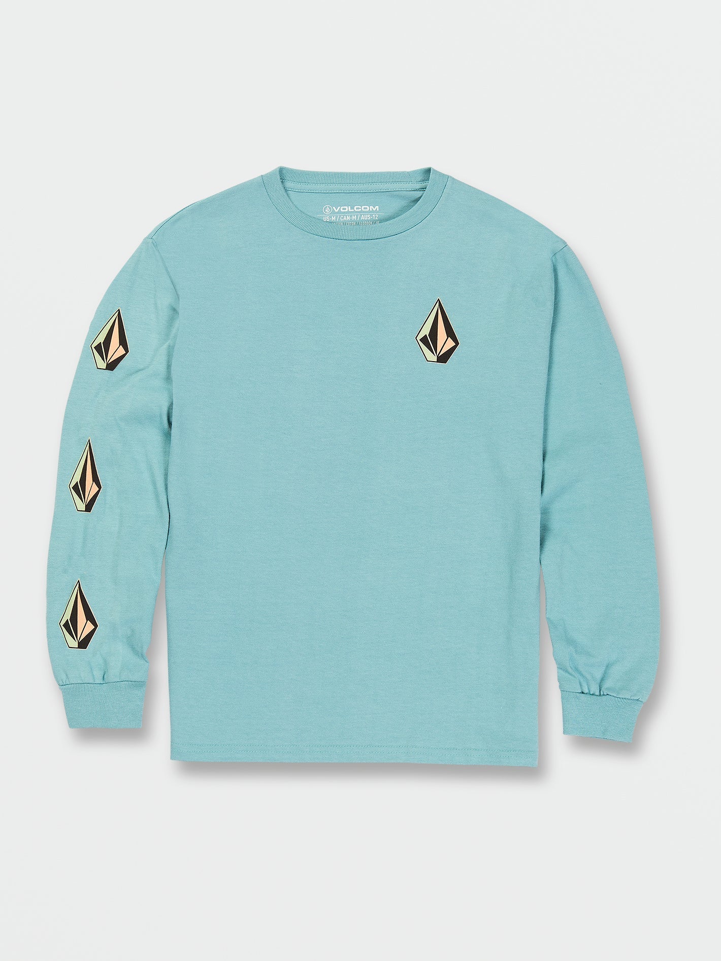 Little Boys Iconic Stone Long Sleeve Tee - Cali Blue Heather