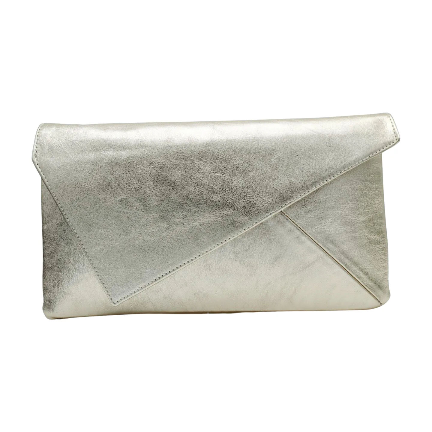 MARIAN Gold Leather Envelope Clutch