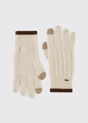 Marsh Ladies Knitted Gloves - Chalk