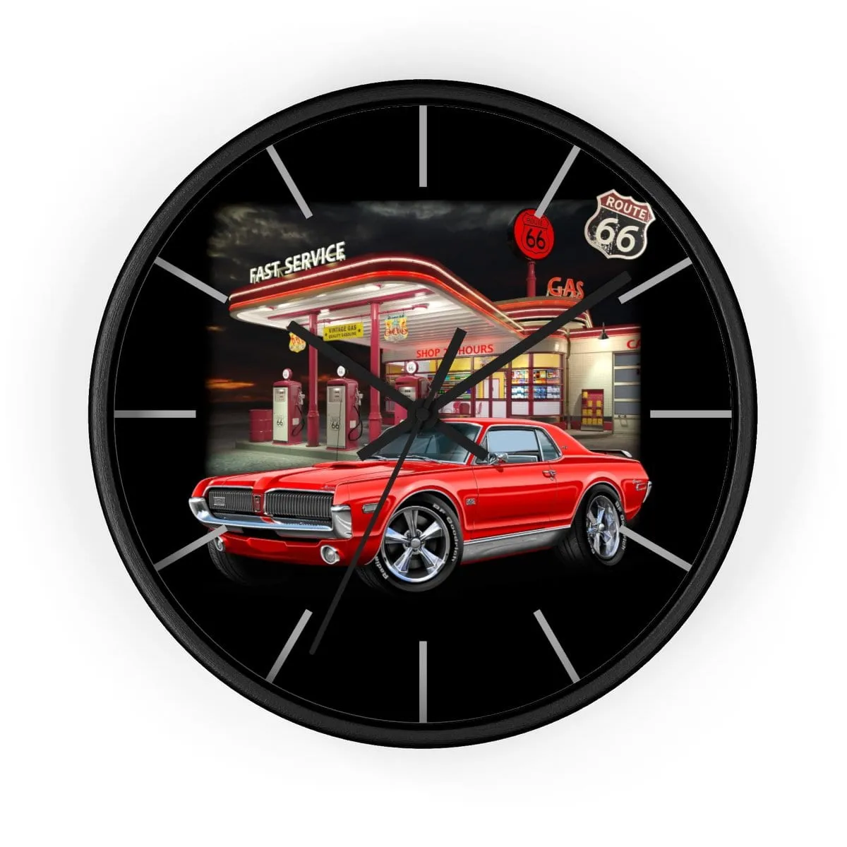 Mercury Cougar Vintage Gas Wall clock