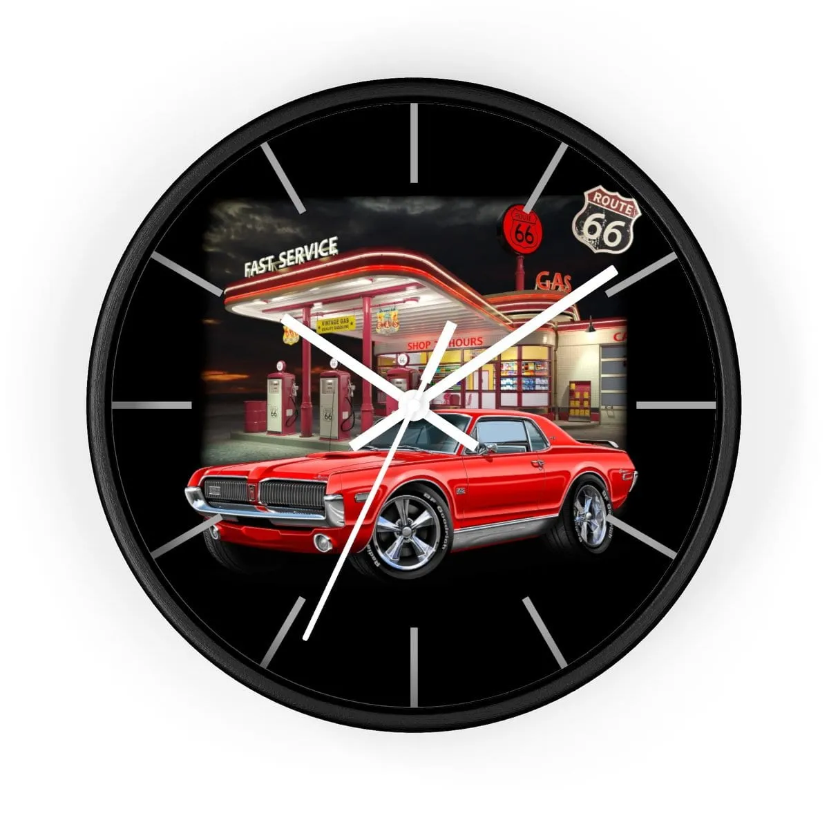 Mercury Cougar Vintage Gas Wall clock