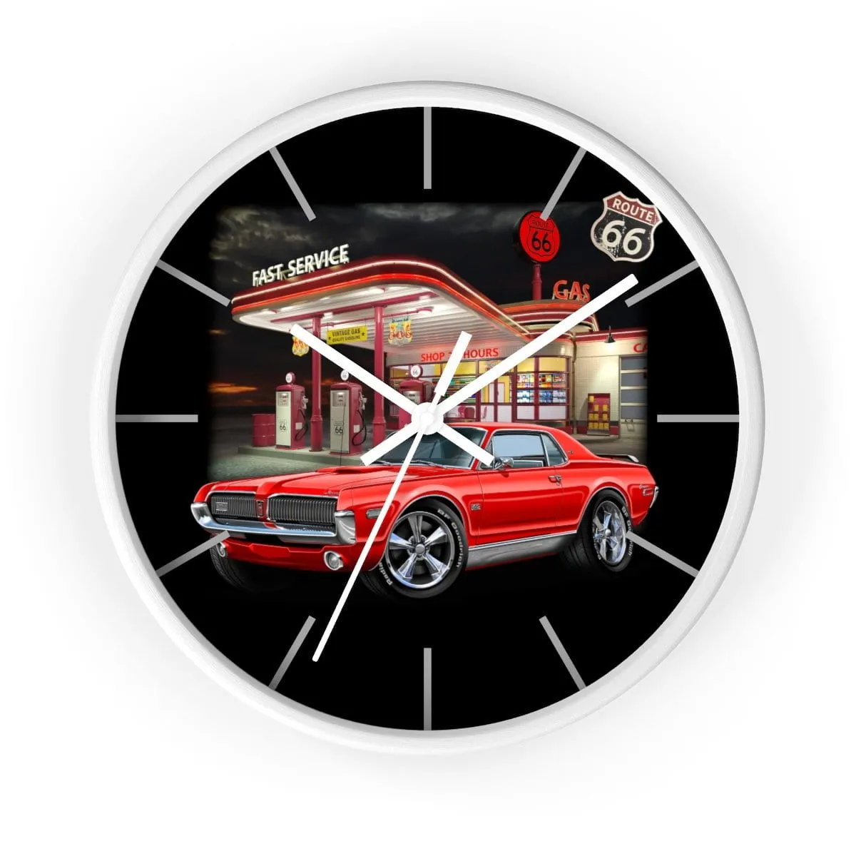 Mercury Cougar Vintage Gas Wall clock