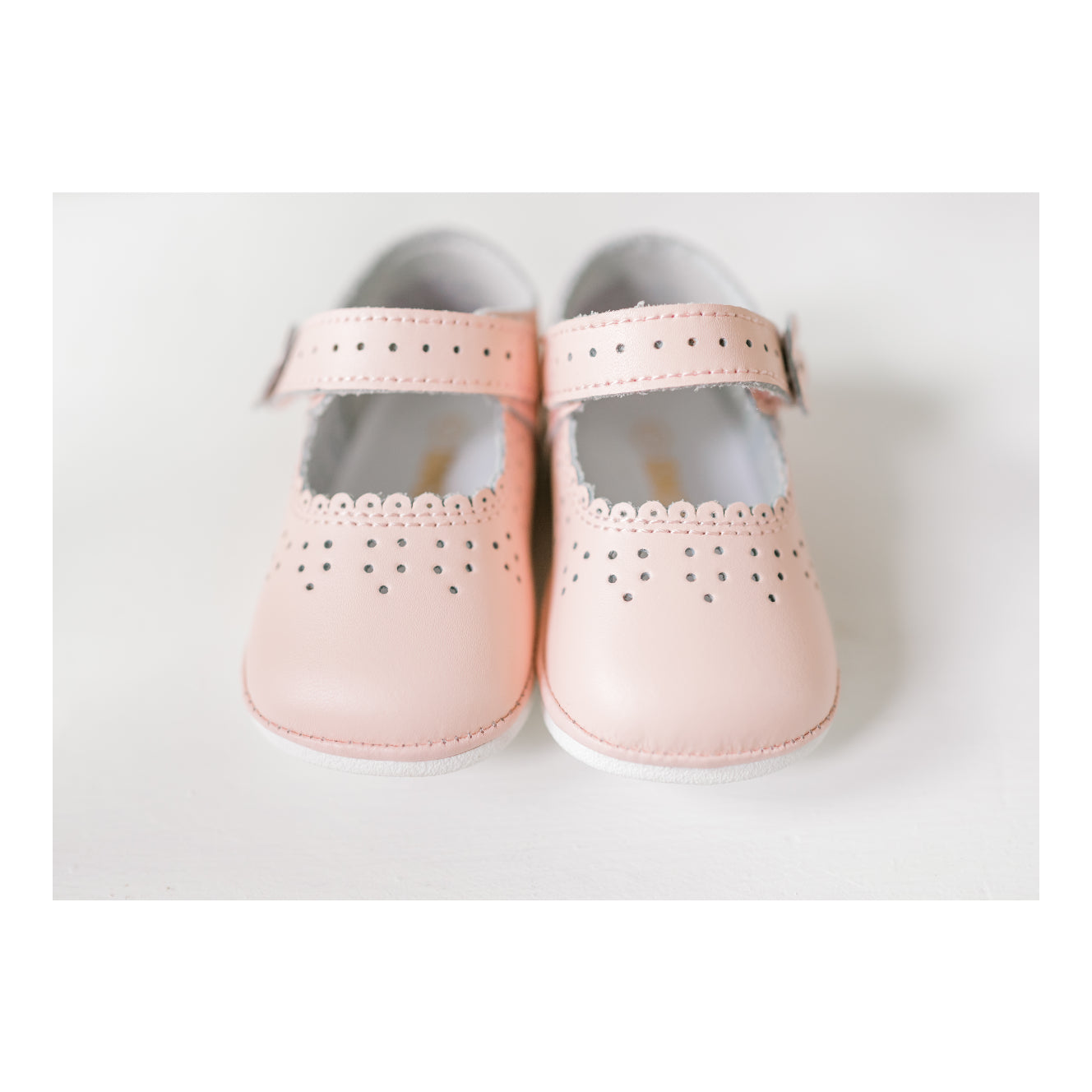 Mia Scalloped Leather Mary Jane (Baby)