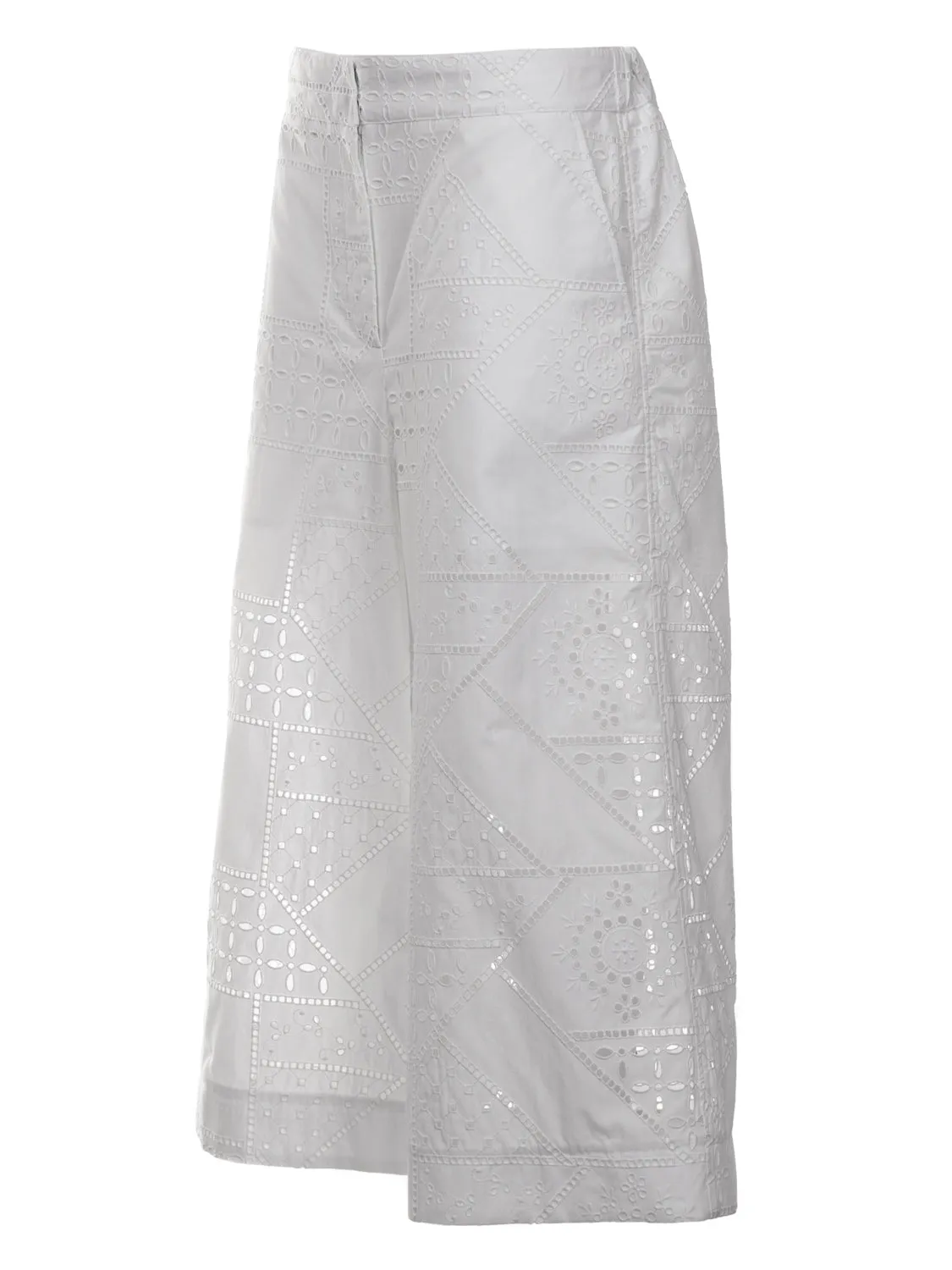 MSGM Embroidered Wide Leg Culottes