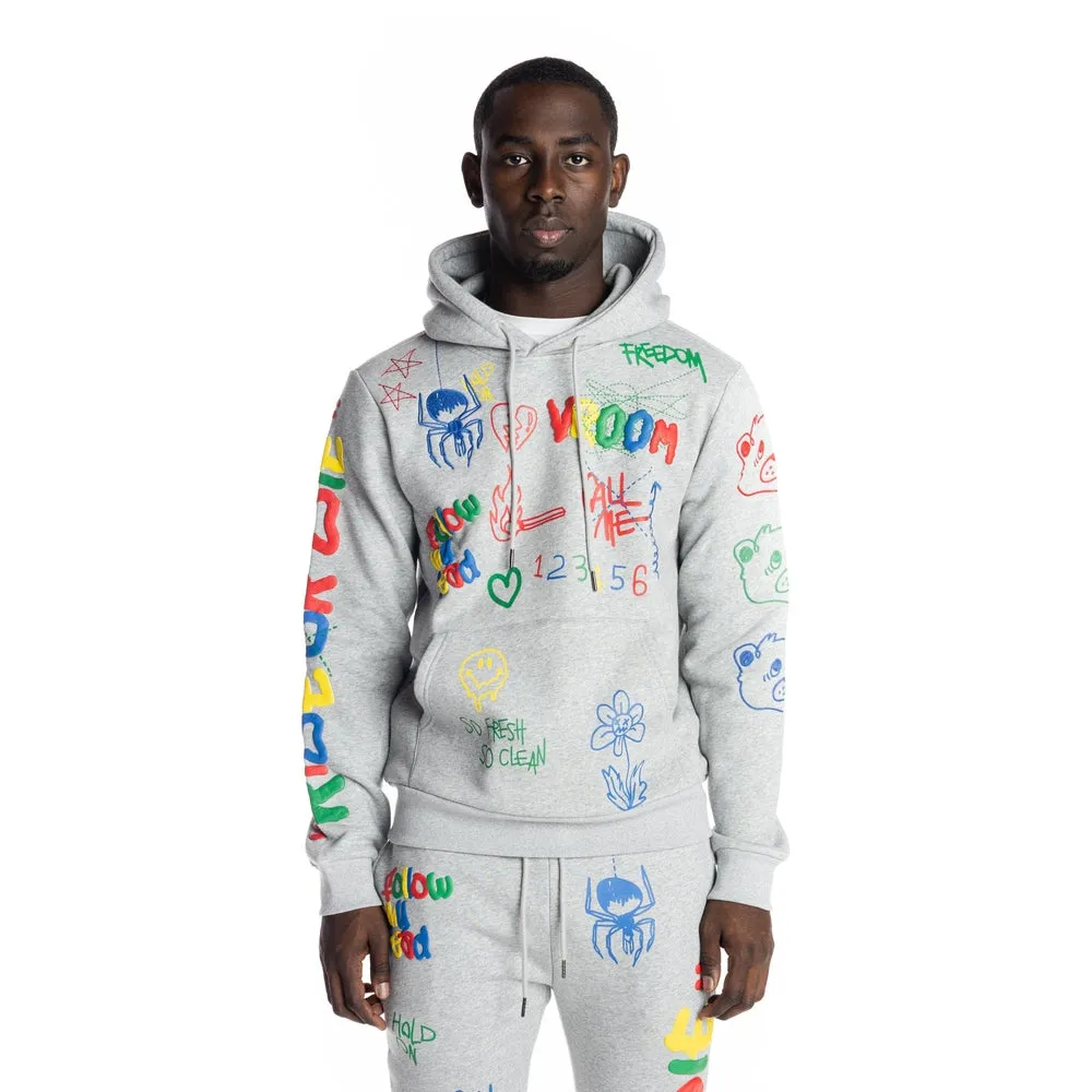 Multicolor Fashion Hoodie - Heather Grey