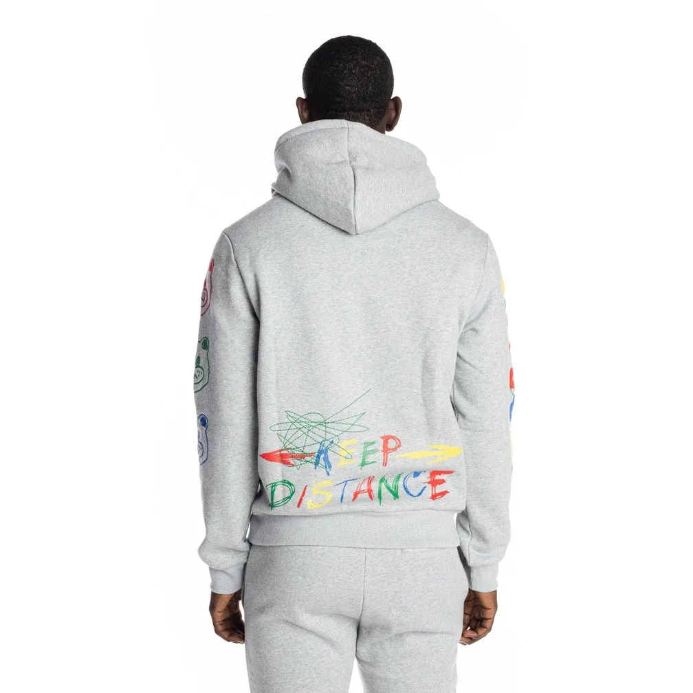 Multicolor Fashion Hoodie - Heather Grey