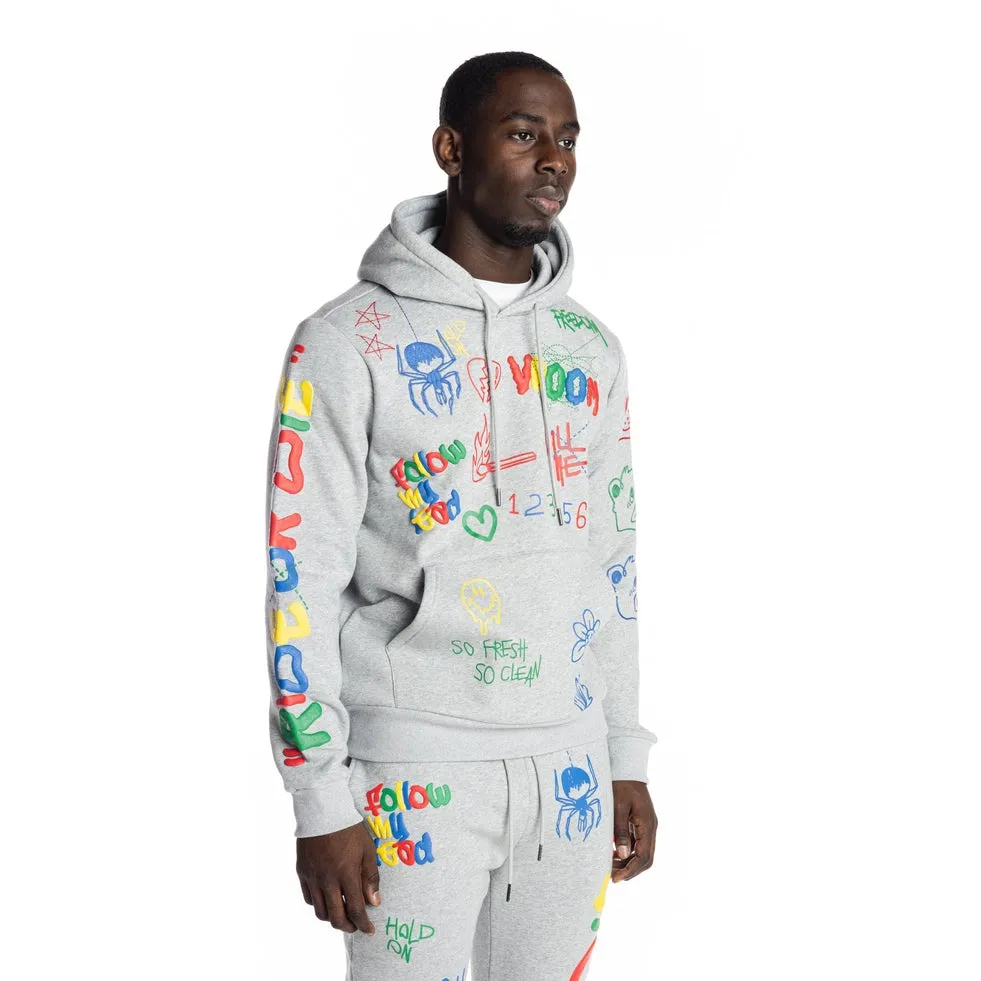 Multicolor Fashion Hoodie - Heather Grey