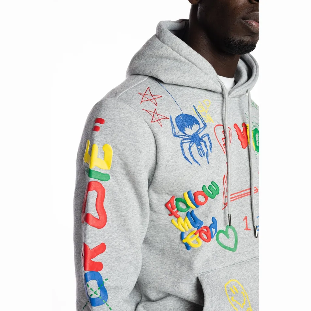 Multicolor Fashion Hoodie - Heather Grey