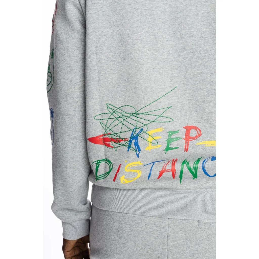 Multicolor Fashion Hoodie - Heather Grey