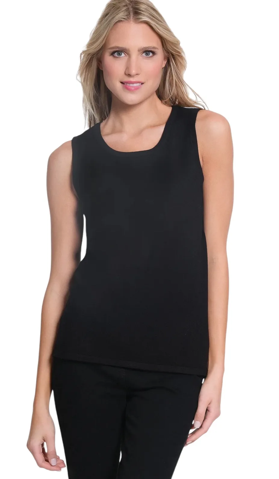 MULTIPLES JEWEL NECK SWEATER TANK