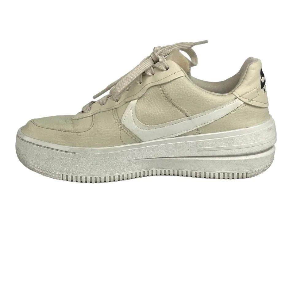 Nike Air Force 1 White Lace Up Low Top Platform Athletic Sneakers Shoes Size 7