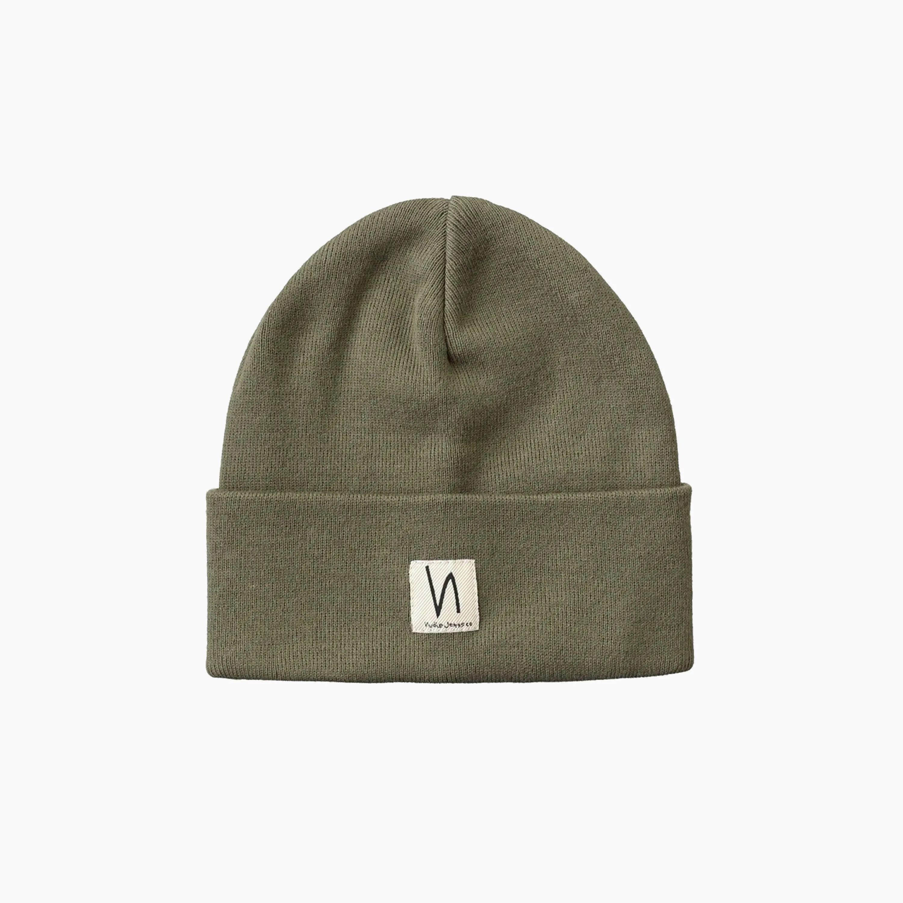 NUDIE JEANS BEANIE FALKSSON GREEN & WHITE - 180914