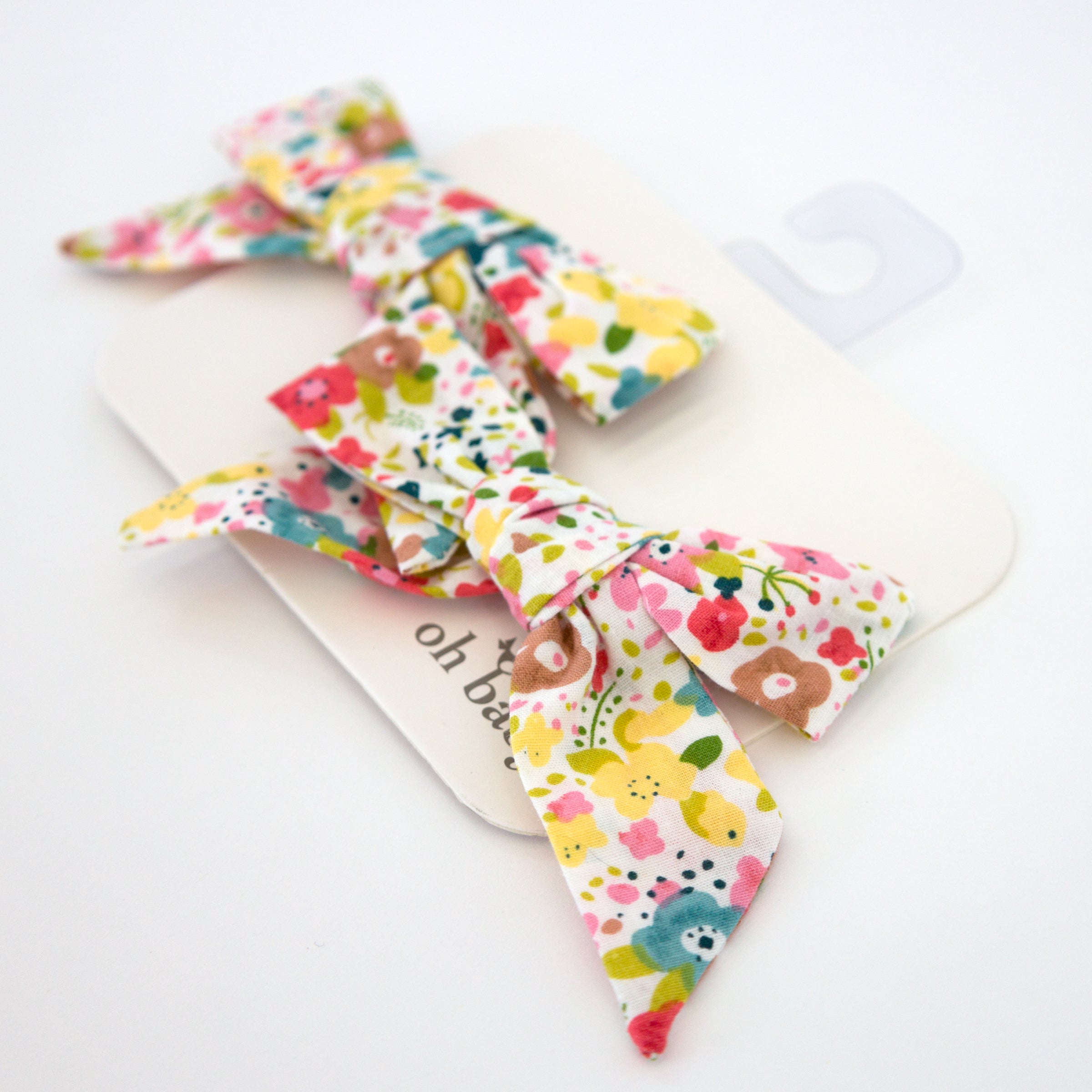 oh baby! Hair Bow Clip - Wild Flower Garden - Multi