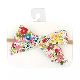 oh baby! Wild Flower Garden Bow Nylon Headband - Multi