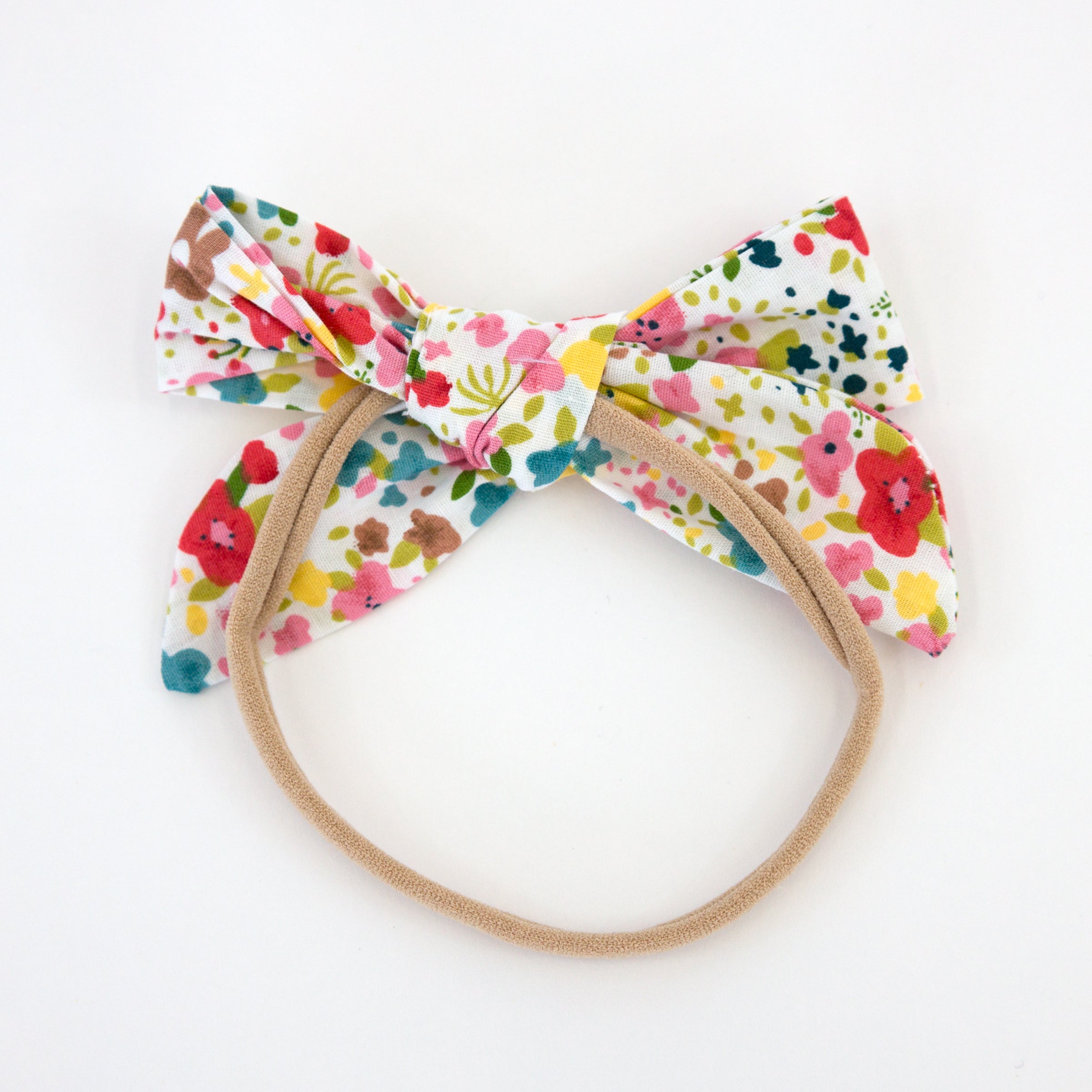 oh baby! Wild Flower Garden Bow Nylon Headband - Multi