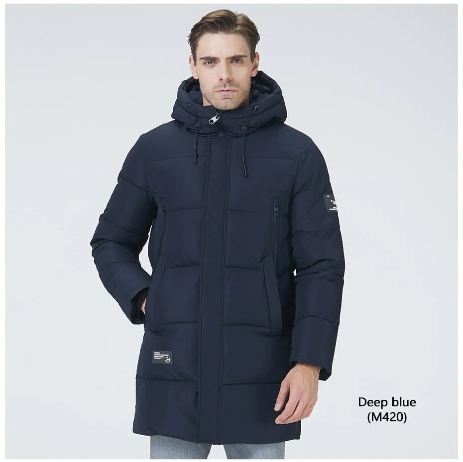 Parka d'hiver mi-longue à capuche pour homme 1,35kg ICEbear – MWD22807D