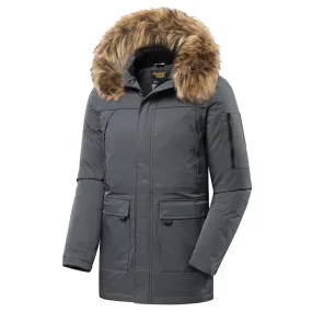 Parka hiver imperméable à capuche fourrure pour homme 1,7 kg TFU - Runling Rtan -30°C