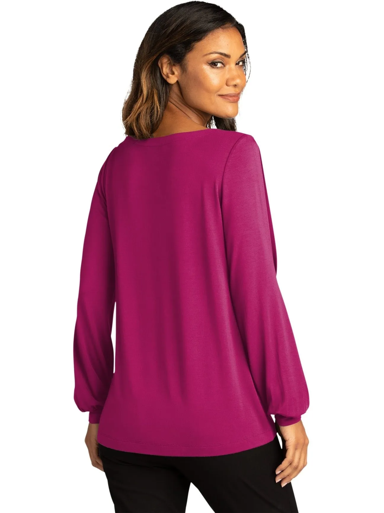 Port Authority Ladies Luxe Knit Jewel Neck Top