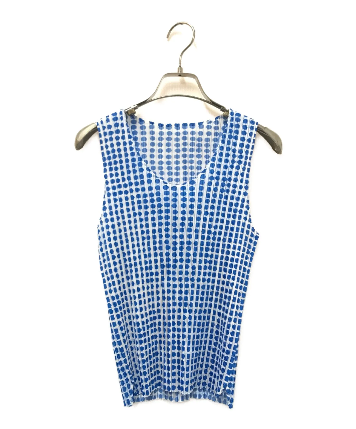 [Pre-owned] PLEATS PLEASE Dot Print Sleeveless Blouse Pleated Popular, Standard, Total Pattern Issey Miyake PP12-JK511