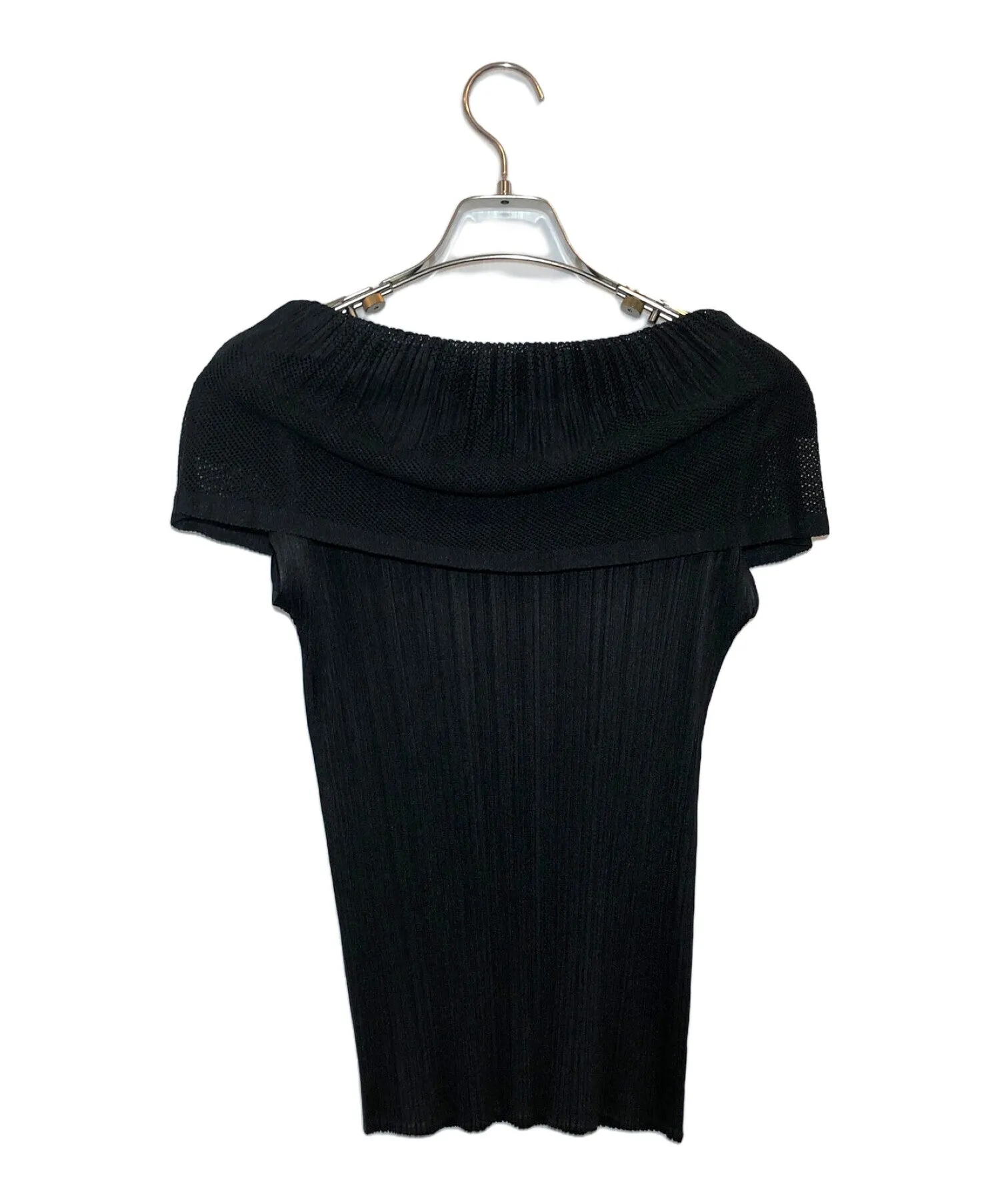 [Pre-owned] PLEATS PLEASE Pleated sleeveless blouse with shaped collar PP73-JK631