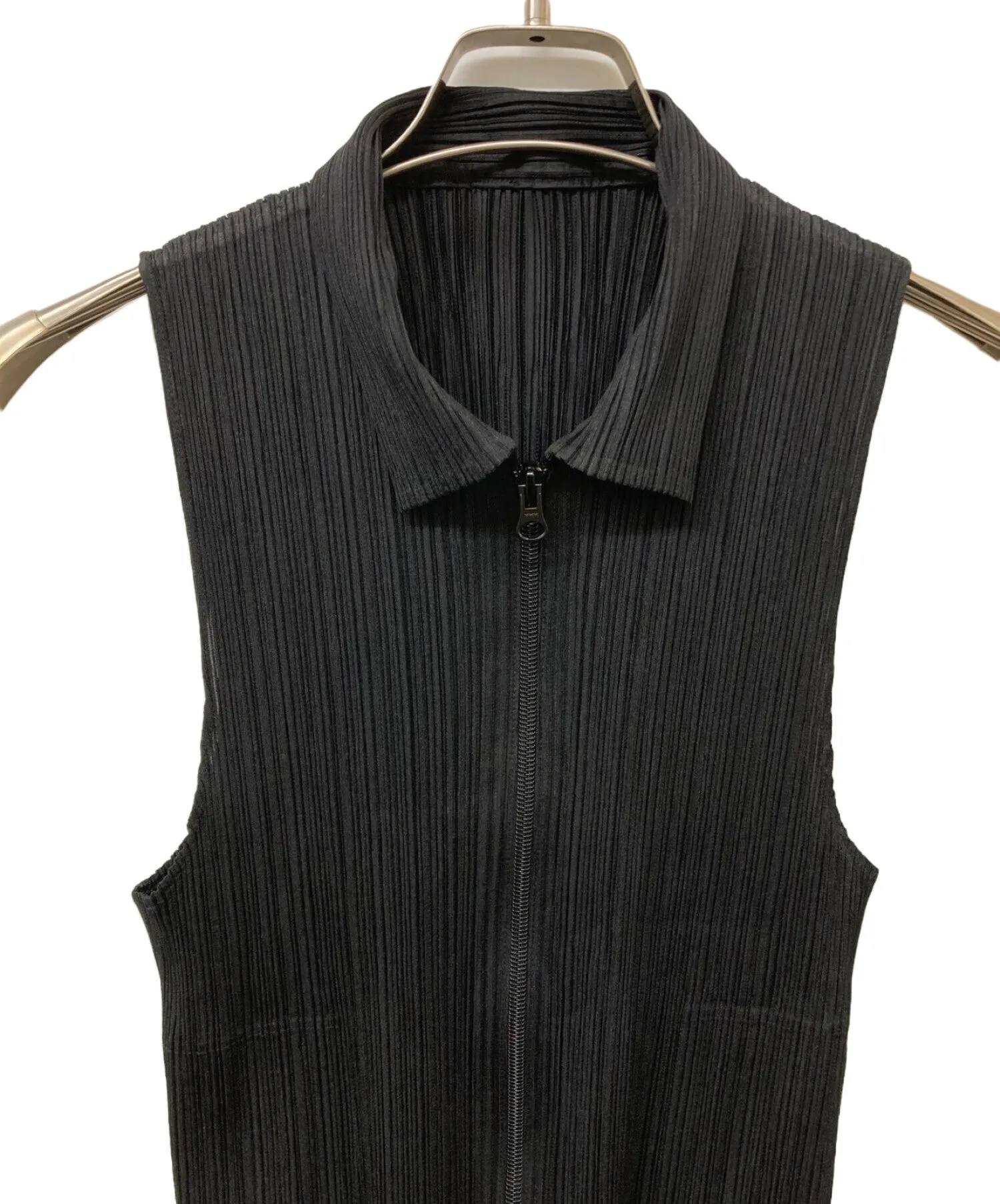 [Pre-owned] PLEATS PLEASE Sleeveless zip-up blouse PP04-JE384