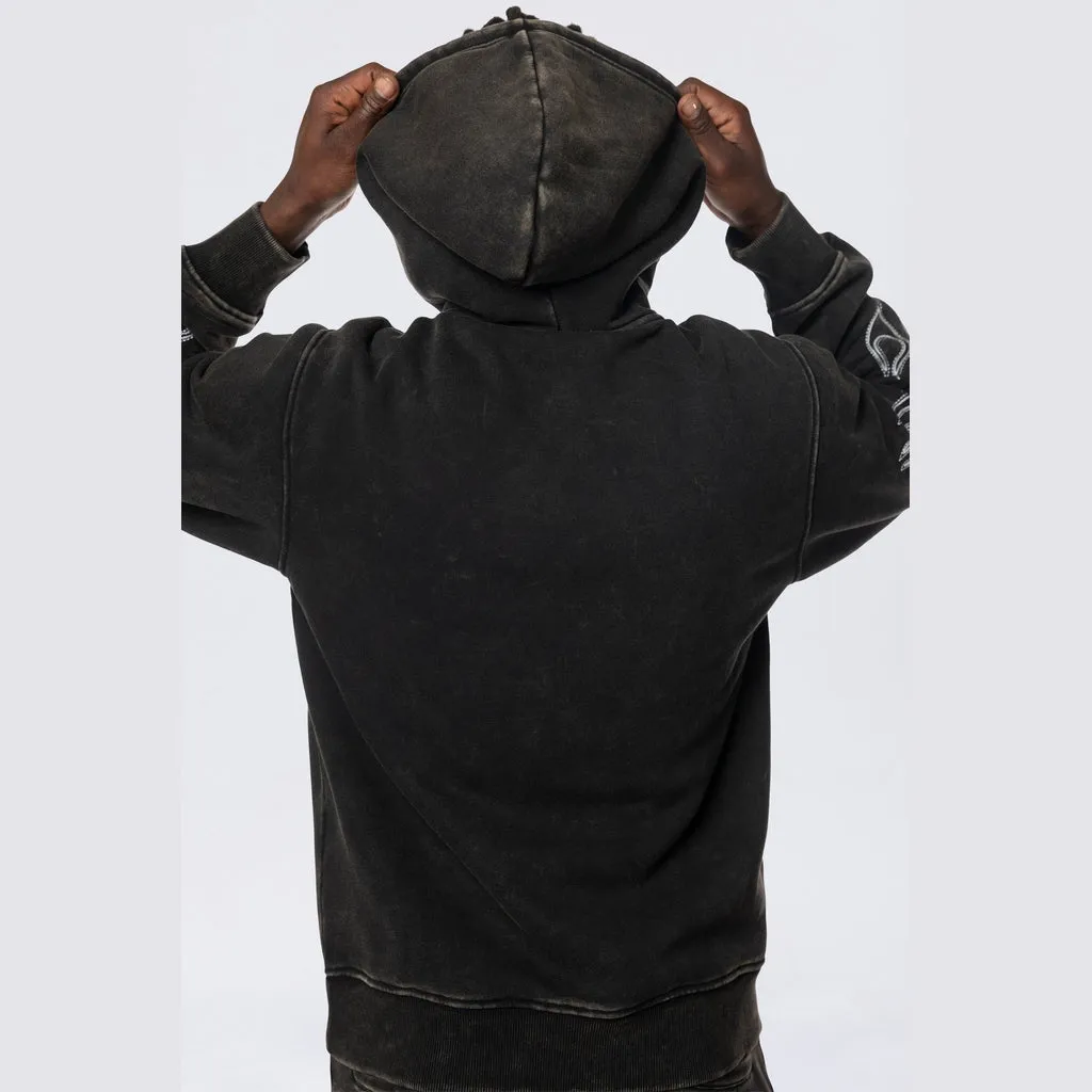 Rhinestone Dystopia Hoodie - Black