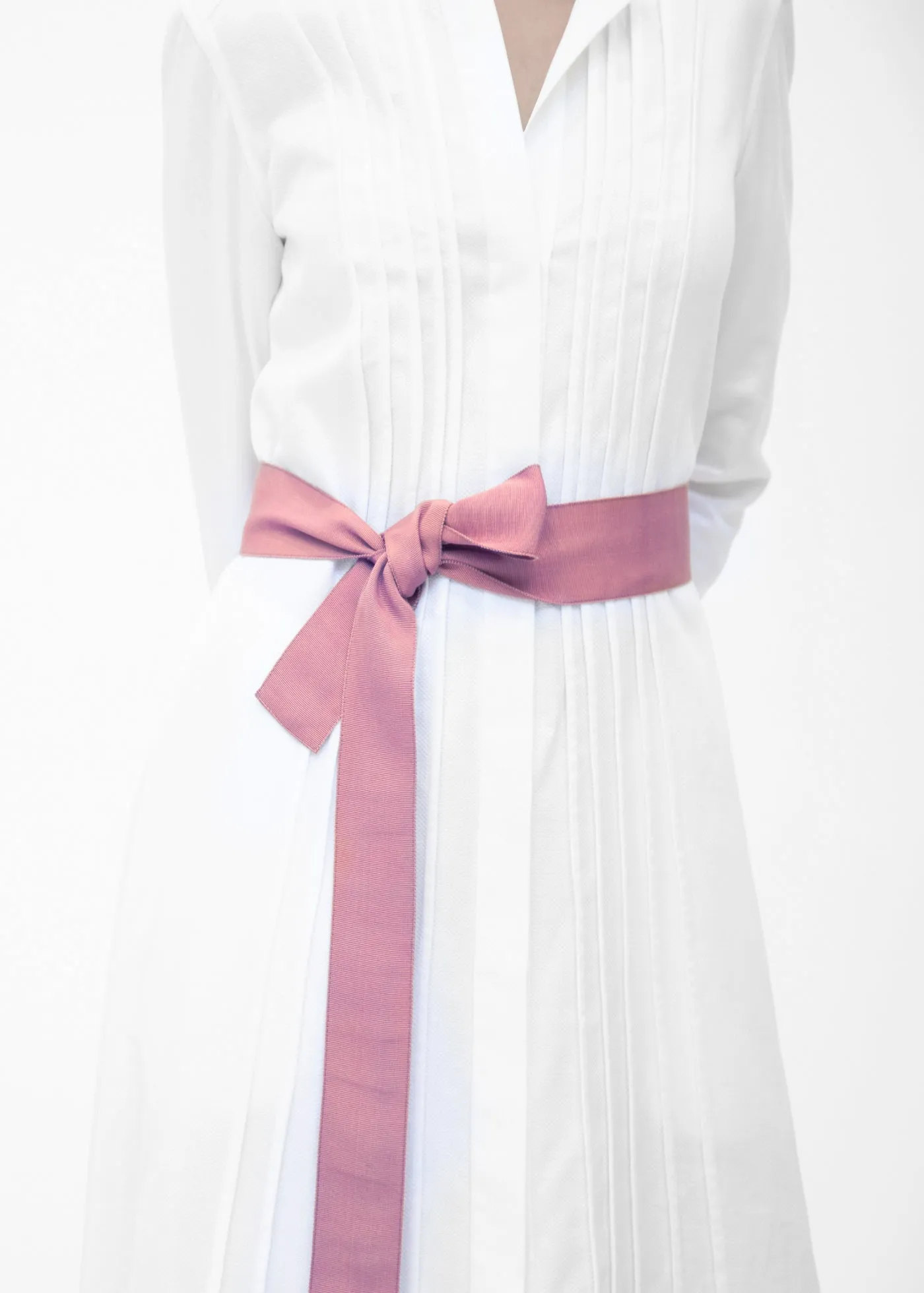 Ribbon Belt, Wide - Rose