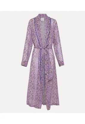 robe coat in “heartbeat” cotton–and–silk voile