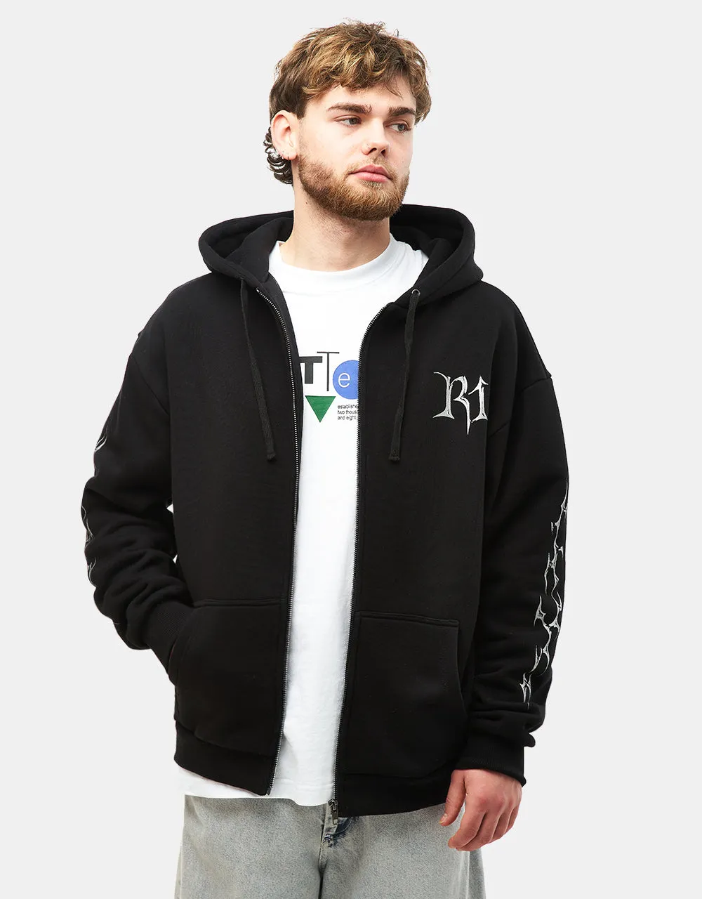 Route One Blades Zip Hoodie - Black