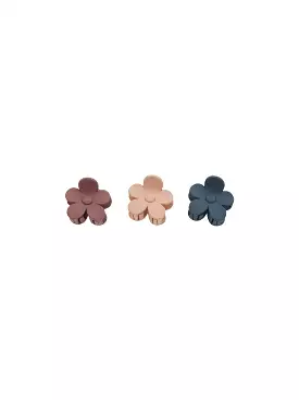 Rylee & Cru - Apricot, Indigo, and Mulberry Flower Clip Set