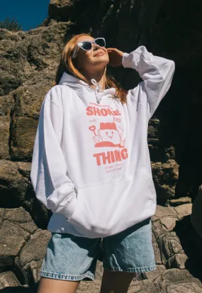 Shore Thing Women's Slogan Hoodie With Sandcastle Graphic