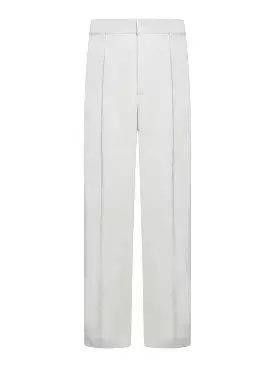 Silk and cotton trousers