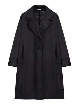 silk blend trench coat