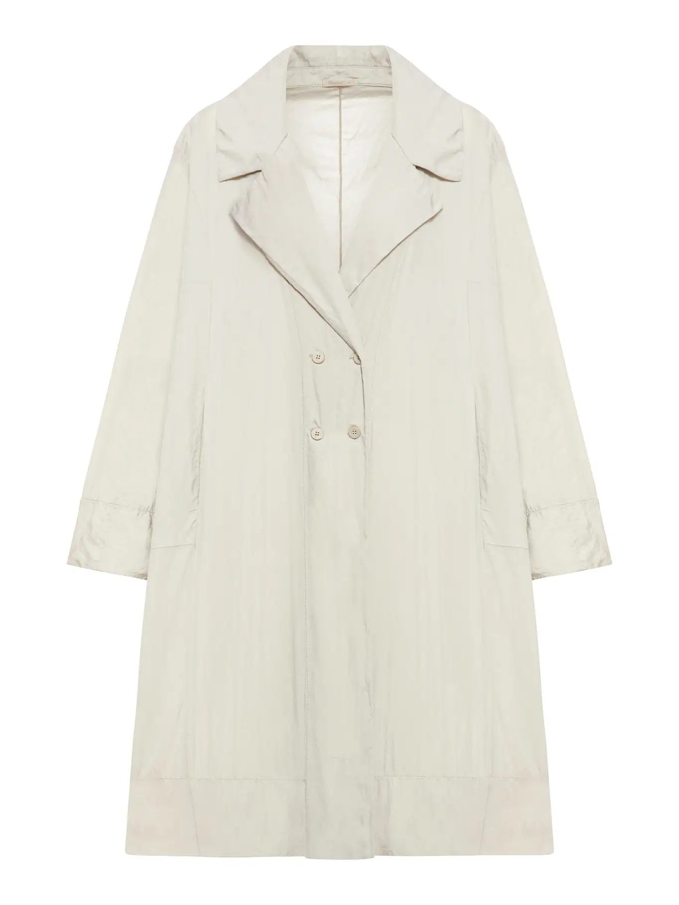 silk blend trench coat