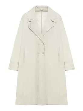 silk blend trench coat