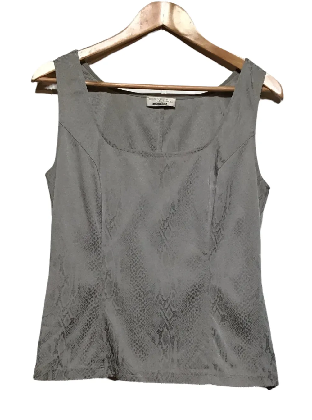 Snakeskin Print Sleeveless Blouse (Size L)