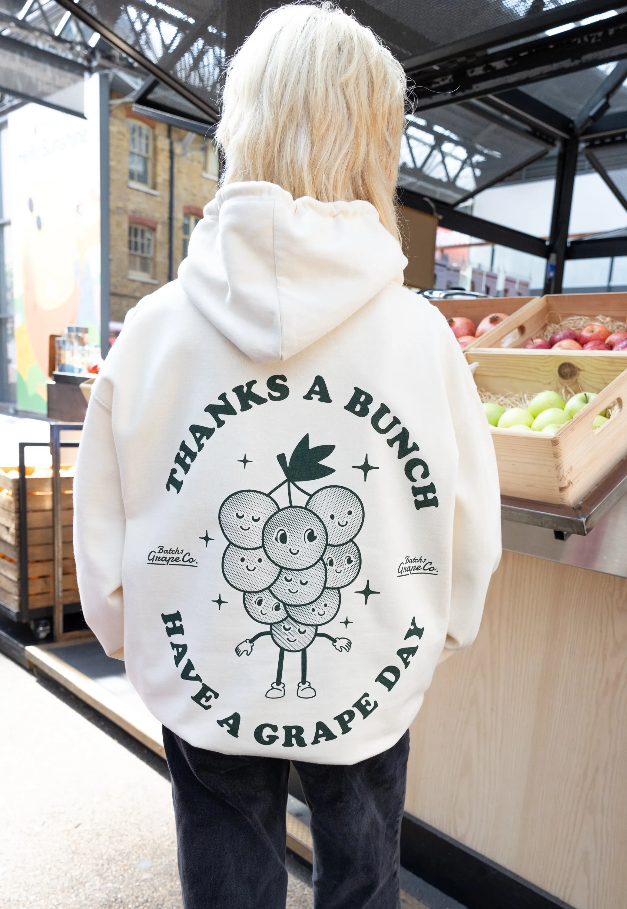 Thanks A Bunch Fruit Logo Hoodie In Vanilla