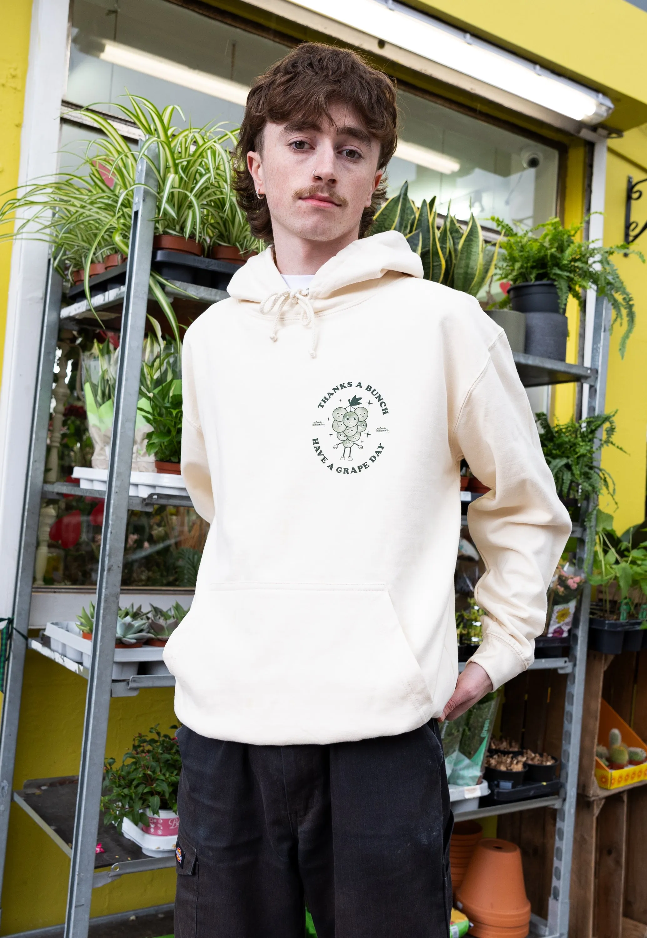 Thanks A Bunch Fruit Logo Hoodie In Vanilla