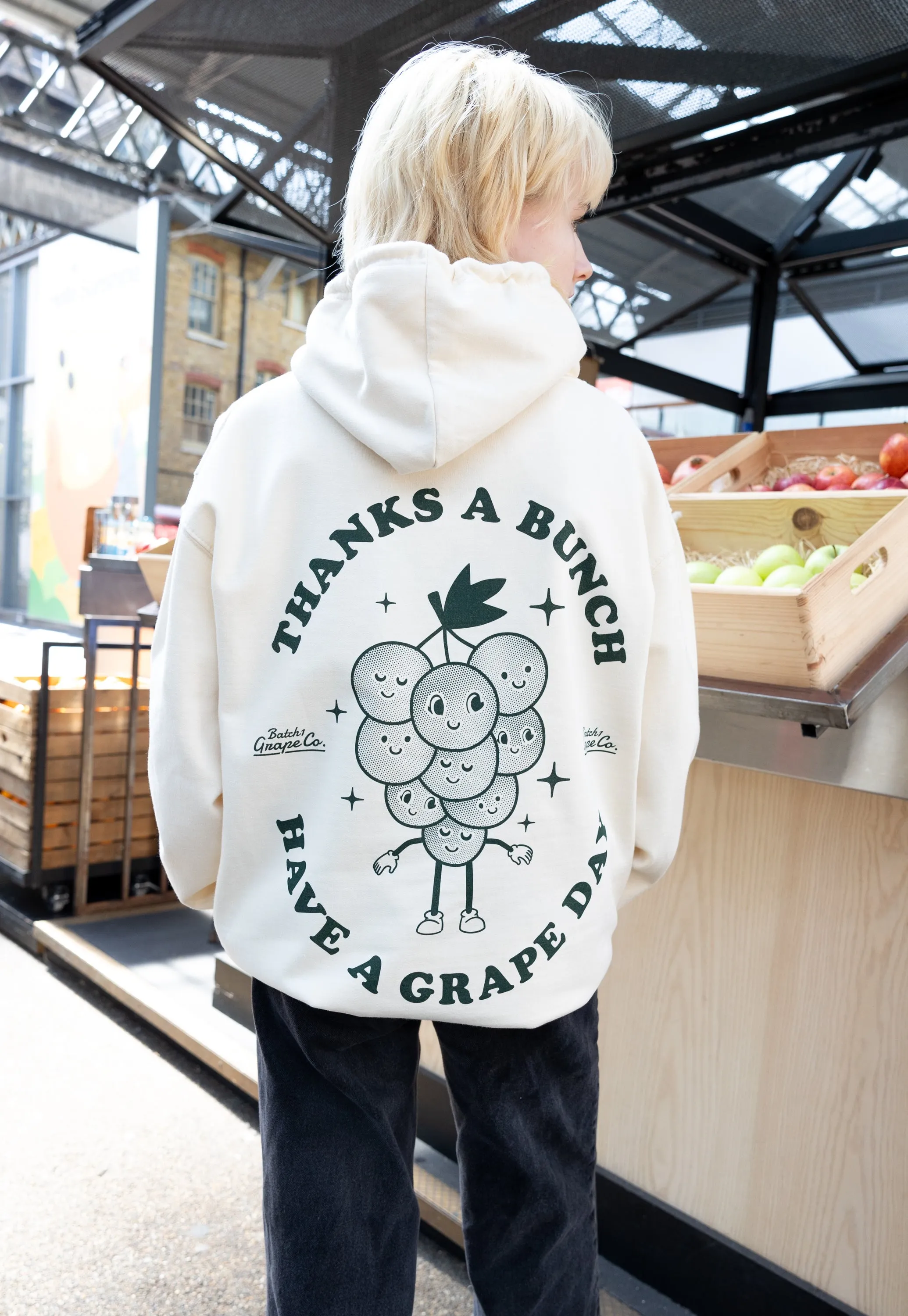 Thanks A Bunch Fruit Logo Hoodie In Vanilla