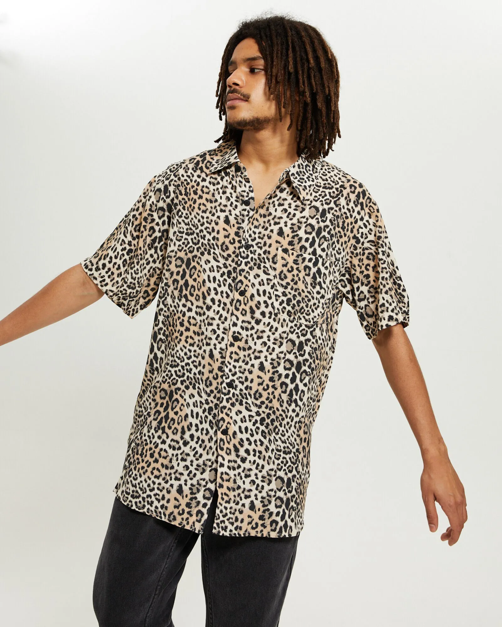 The People Vs Stevie Shirt Cougar Black/Brown