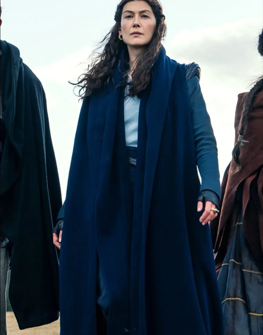 The Wheel Of Time 2021 Rosamund Pike Blue Coat | Ujackets.com