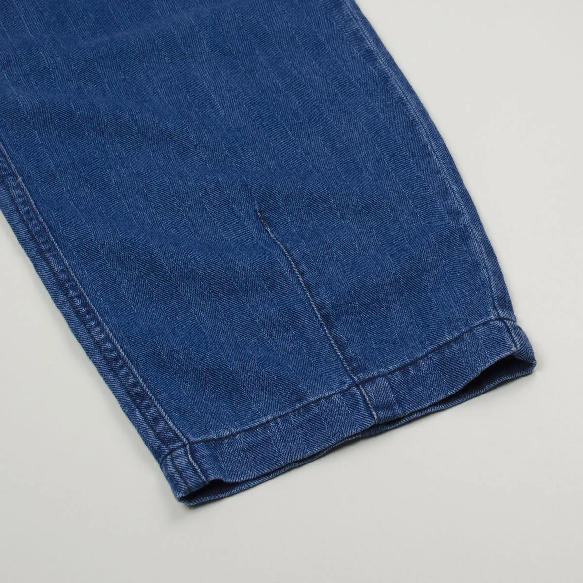 Universal Works - Track Trouser Herringbone Denim - Washed Indigo