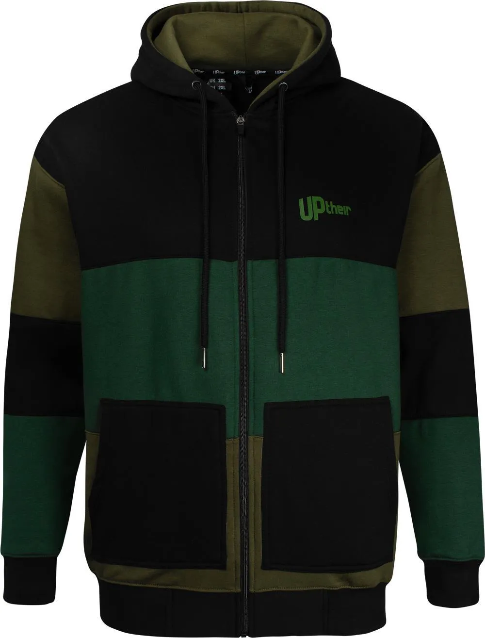 Uptheir Apollo Zip Hoody - Black Green