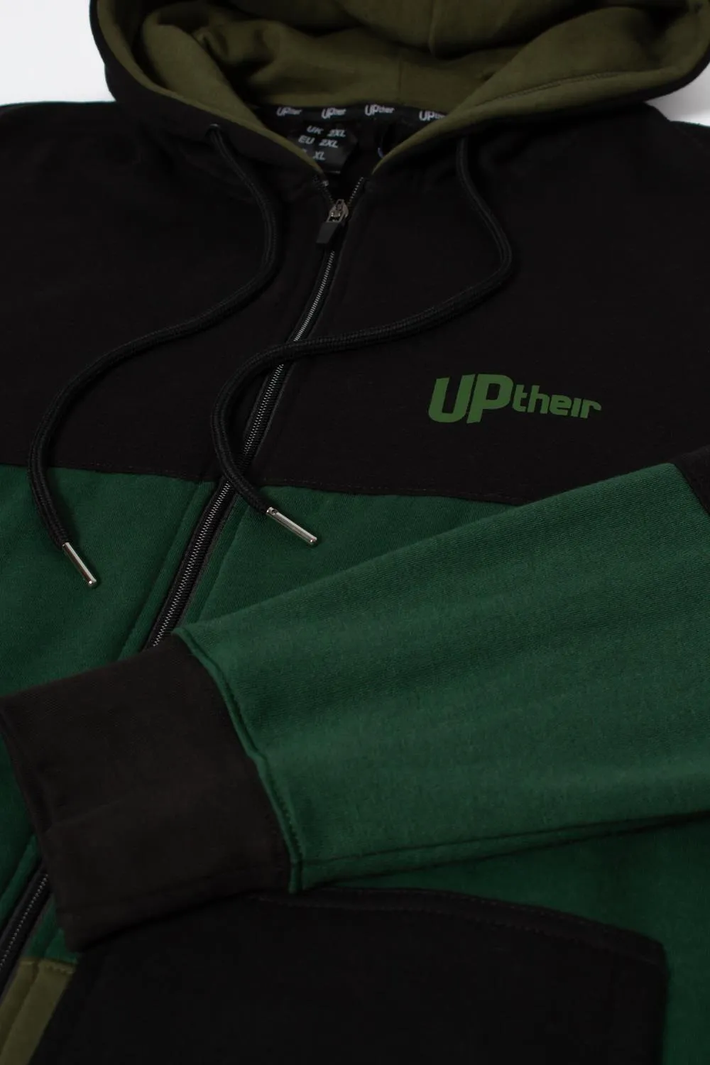 Uptheir Apollo Zip Hoody - Black Green