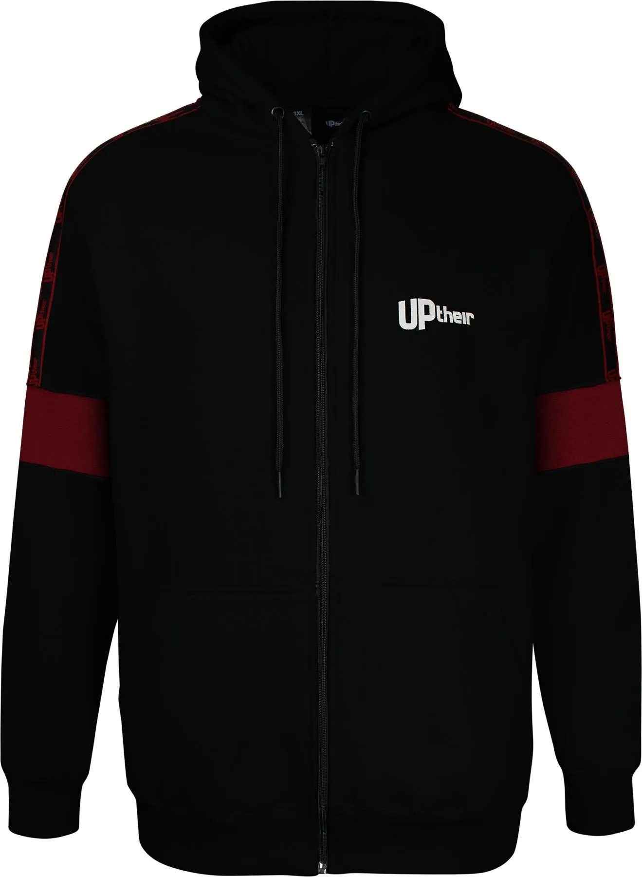 Uptheir Chill Hoody - Black Burgundy