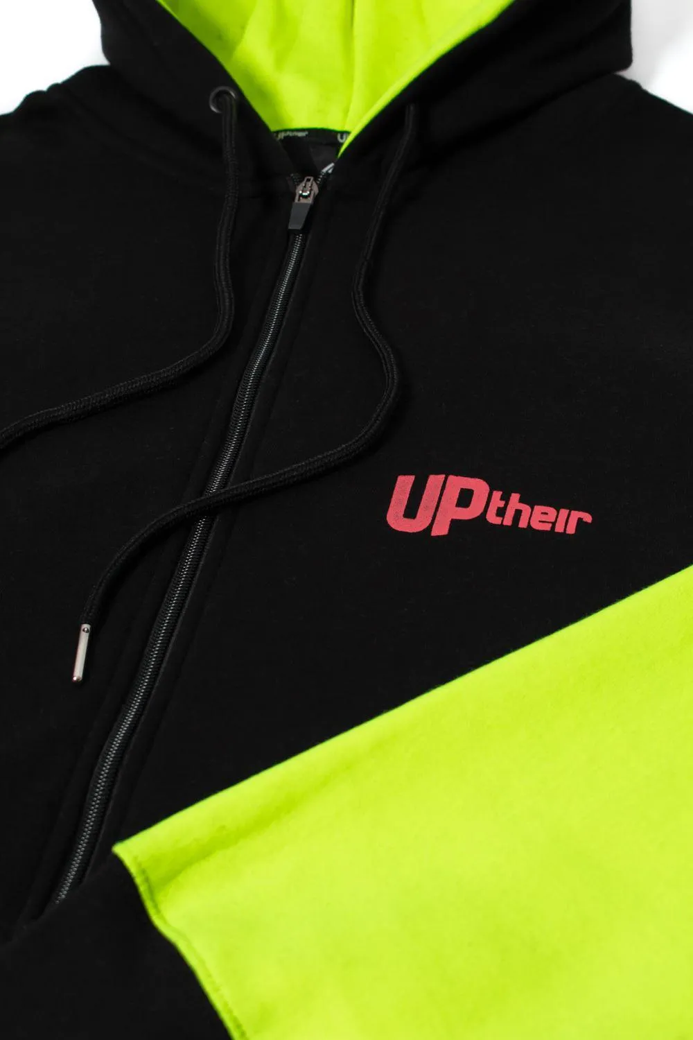 Uptheir Mars Contrast Zip Hoody - Black