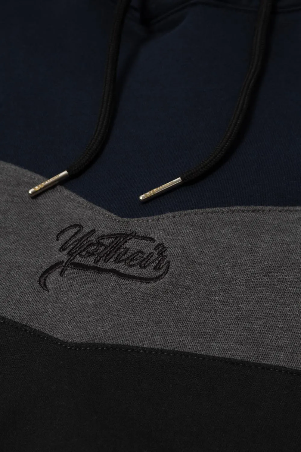 Uptheir Missile Overhead Block Hoody - Navy Black