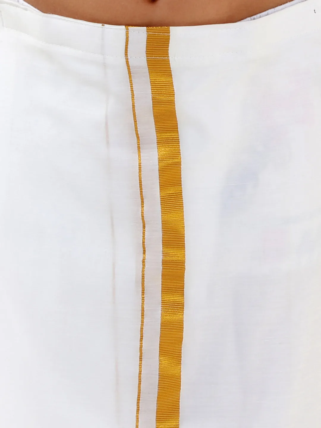 Vastramay Boys' Butter Yellow Silk Short Sleeves Ethnic Shirt Mundu Vesty Style Dhoti Pant Set