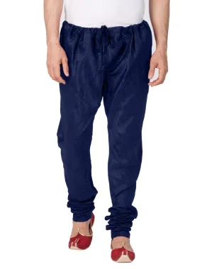 VM BY VASTRAMAY Men's Blue Cotton Silk Blend Pyjama