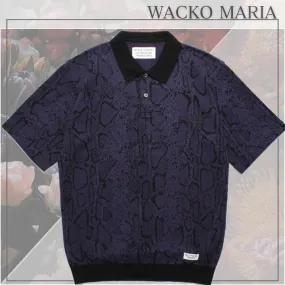 WACKO MARIA  |Silk Street Style Cotton Short Sleeves Python Polos